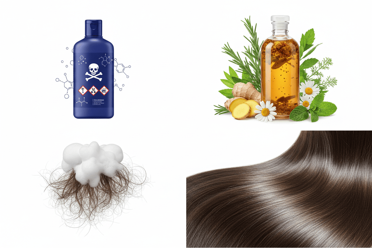 Chemical Shampoo vs Herbal Shampoo: Do You Really Know What You're Washing Your Hair With? - Moss